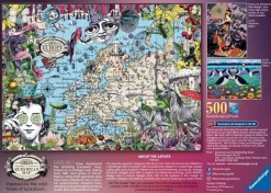 Ravensburger 500 Pieces* - European Map Quirky Circus, 500 Piece Jigsaw Puzzle