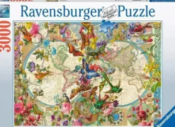 Ravensburger 3000 Pieces & Above* - Flora & Fauna World Map - 3000 Piece Jigsaw Puzzle