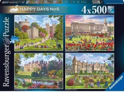 Ravensburger 500 Pieces* - Happy Days No 5 Royal Residences - 4 X 500 Piece Jigsaw Puzzle