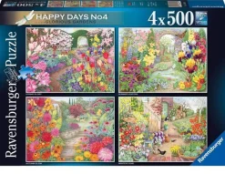 Ravensburger 500 Pieces* - Happy Days No 4 Glorious Gardens - 4 X 500 Piece Jigsaw Puzzle
