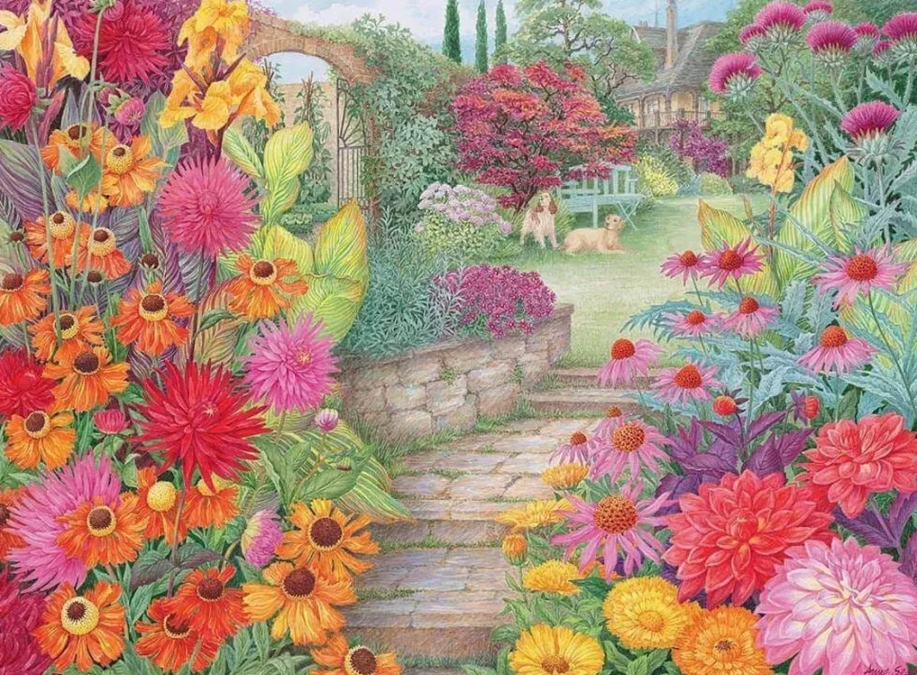 Ravensburger 500 Pieces* - Happy Days No 4 Glorious Gardens - 4 X 500 Piece Jigsaw Puzzle