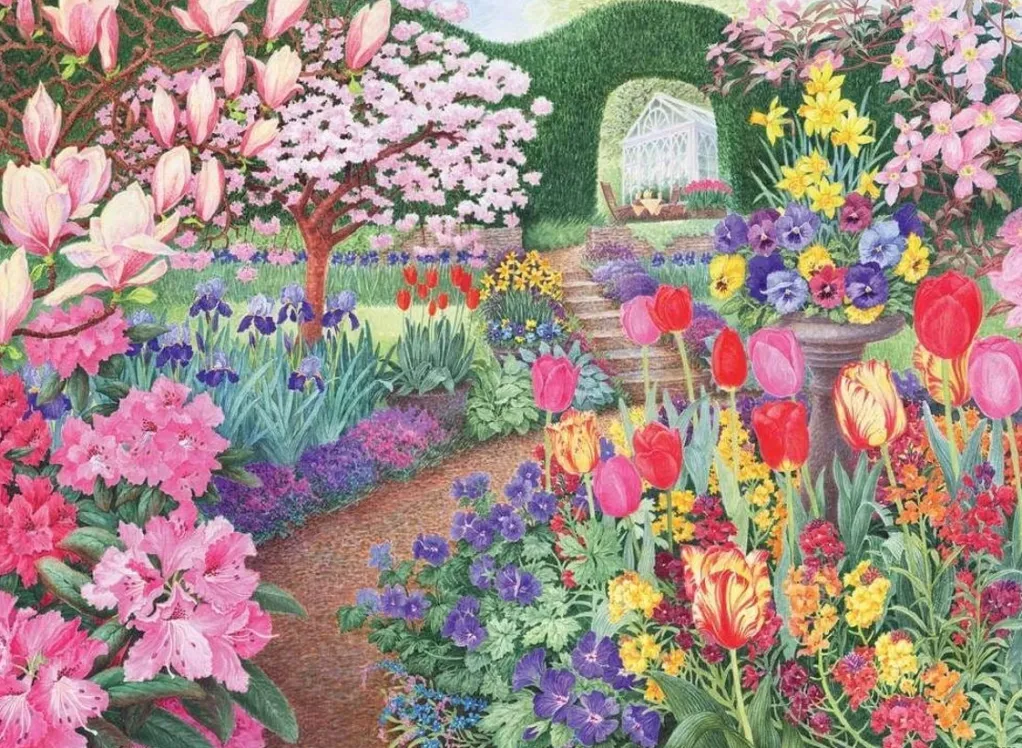 Ravensburger 500 Pieces* - Happy Days No 4 Glorious Gardens - 4 X 500 Piece Jigsaw Puzzle