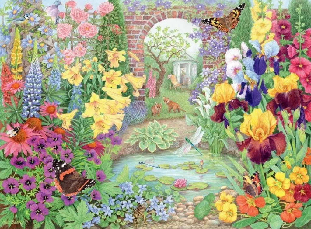 Ravensburger 500 Pieces* - Happy Days No 4 Glorious Gardens - 4 X 500 Piece Jigsaw Puzzle