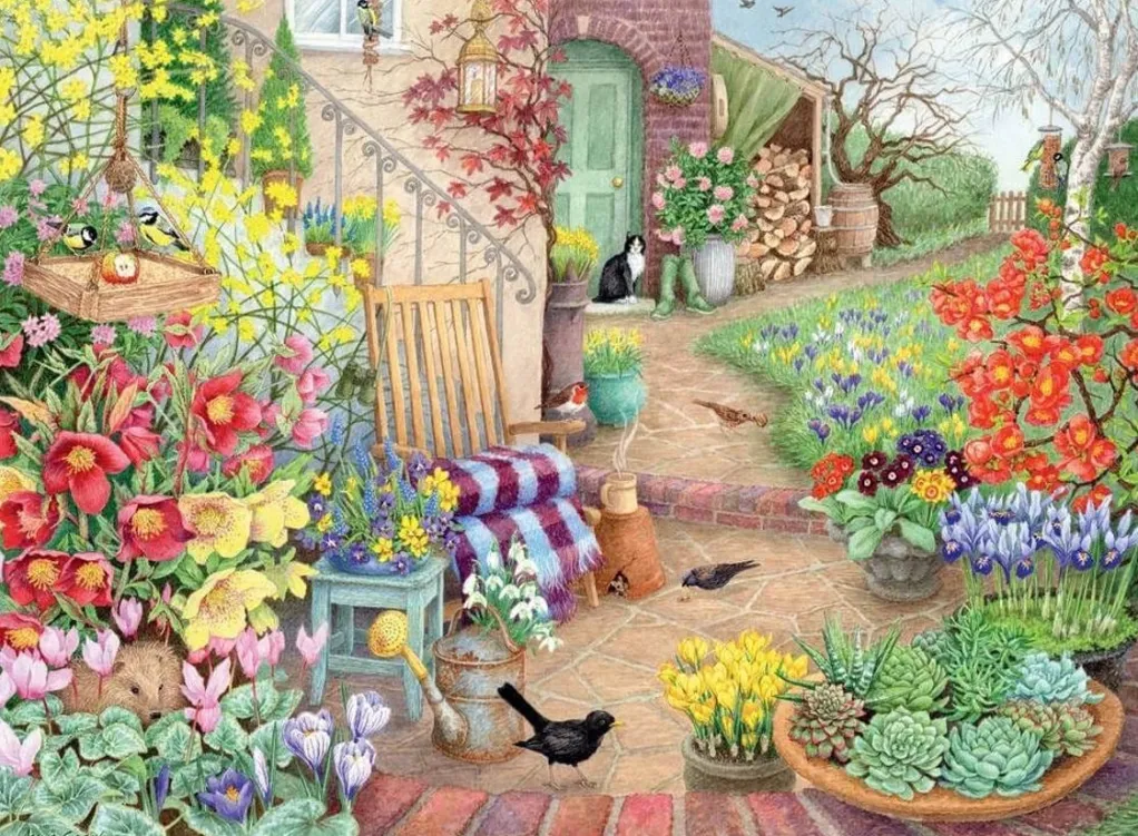Ravensburger 500 Pieces* - Happy Days No 4 Glorious Gardens - 4 X 500 Piece Jigsaw Puzzle