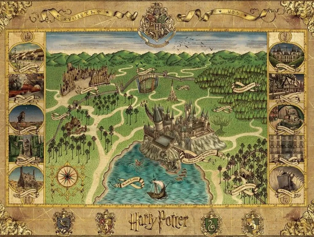 Ravensburger 1500 Pieces* - Harry Potter Hogwart Map, 1500 Piece Jigsaw Puzzle