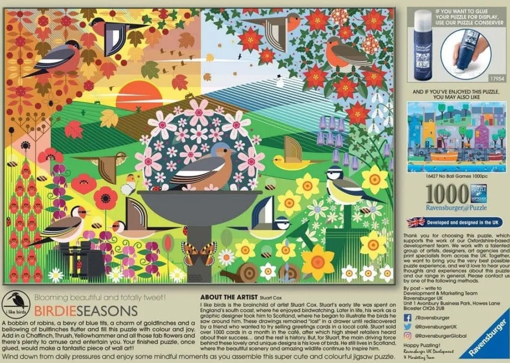 Ravensburger 1000 Pieces* - I Like Birds - Birdie Seasons - 1000 Piece Jigsaw Puzzle