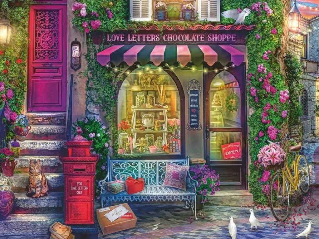 Ravensburger 1500 Pieces* - Love Letters Chocolate Shop - 1500 Piece Jigsaw Puzzle