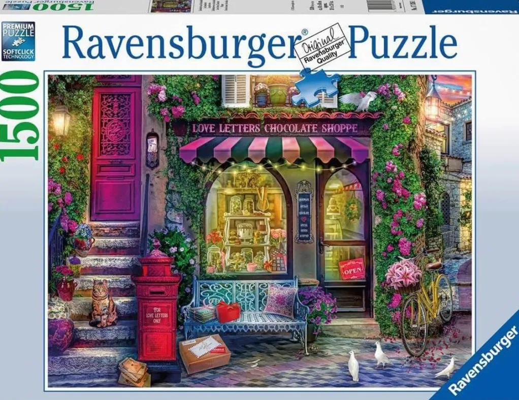 Ravensburger 1500 Pieces* - Love Letters Chocolate Shop - 1500 Piece Jigsaw Puzzle