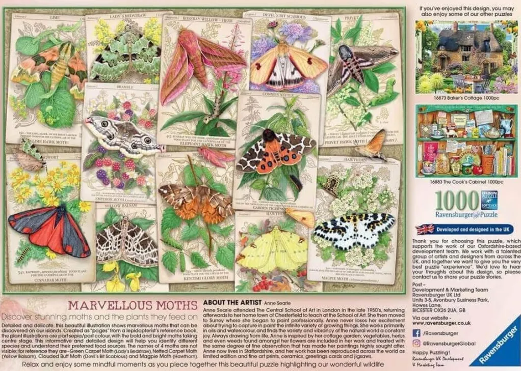 Ravensburger 1000 Pieces* - Marvellous Moths - 1000 Piece Jigsaw Puzzle