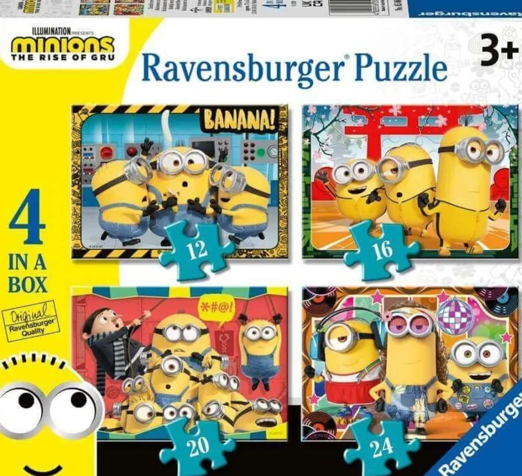 Ravensburger 100 Pieces & Under* - Minions 2 - 4 In A Box Jigsaw Puzzle