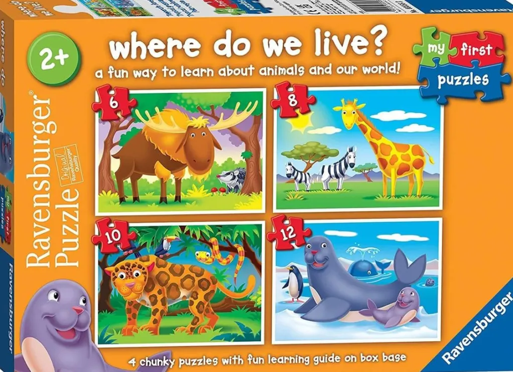 Ravensburger 100 Pieces & Under* - My First Puzzle - Where Do We Live? Jigsaw Puzzle