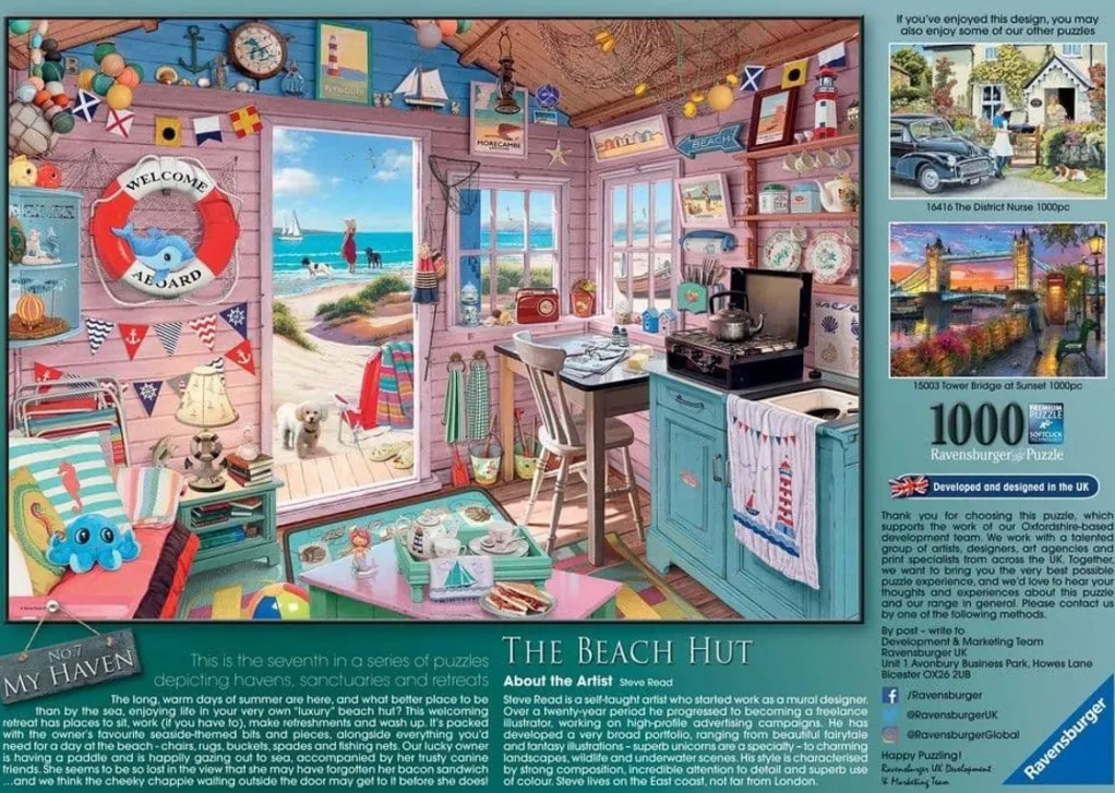 Ravensburger 1000 Pieces* - My Haven No 7 - The Beach Hut - 1000 Piece Jigsaw Puzzle