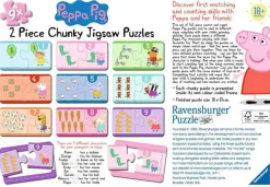 Ravensburger 100 Pieces & Under* - Peppa Pig 9 X 2 Piece Jigsaw Puzzle Chunky Puzzle