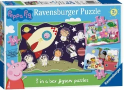 Ravensburger 100 Pieces & Under* - Peppa Pig 3 In A Box Jigsaw Puzzle