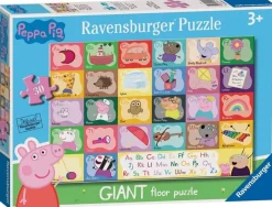 Ravensburger 100 Pieces & Under* - Peppa Pig Alphabet Giant Floor Puzzle - 24 Piece Jigsaw Puzzle