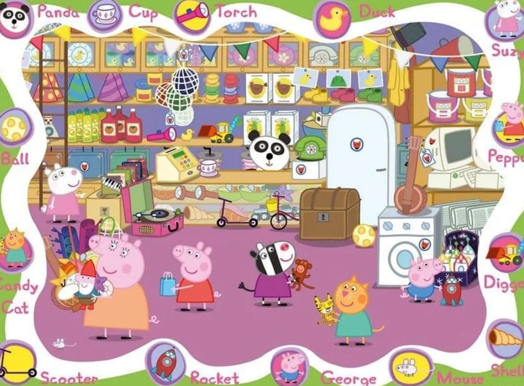 Ravensburger 100 Pieces & Under* - Peppa Pig Look And Find - 16 Piece Jigsaw Puzzle