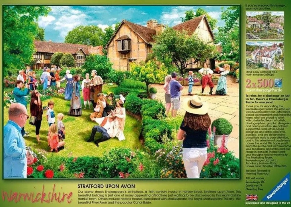 Ravensburger 500 Pieces* - Picturesque Warwickshire - 2 X 500 Piece Jigsaw Puzzle