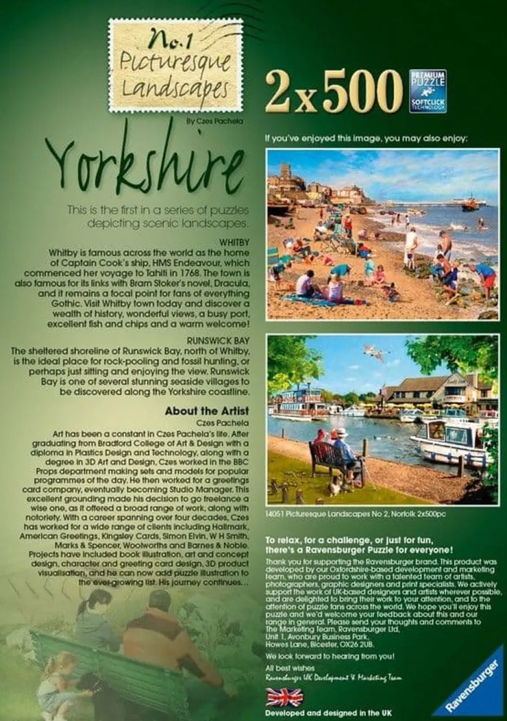 Ravensburger 500 Pieces* - Picturesque Yorkshire 2 X 500 Piece Jigsaw Puzzle