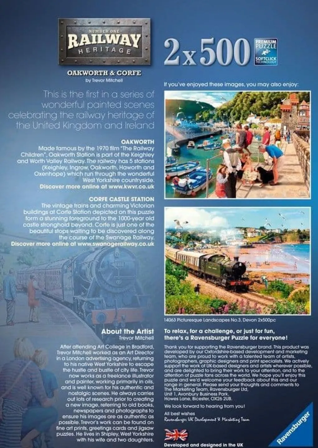 Ravensburger 500 Pieces* - Railway Heritage - 2 X 500 Piece Jigsaw Puzzle