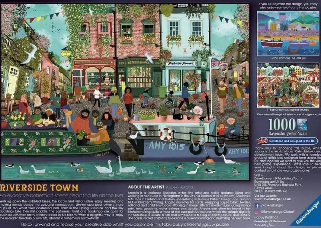 Ravensburger 1000 Pieces* - Riverside Town - 1000 Piece Jigsaw Puzzle