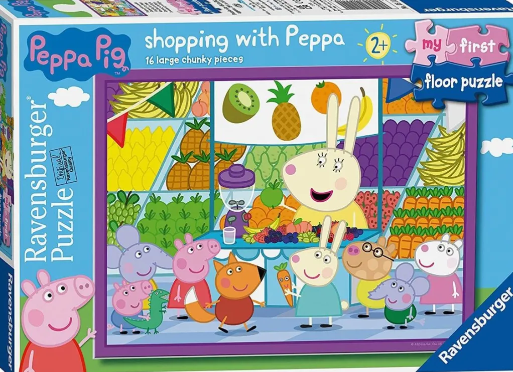 Ravensburger 100 Pieces & Under* - Shopping With Peppa Pig - 16 Piece Jigsaw Puzzle
