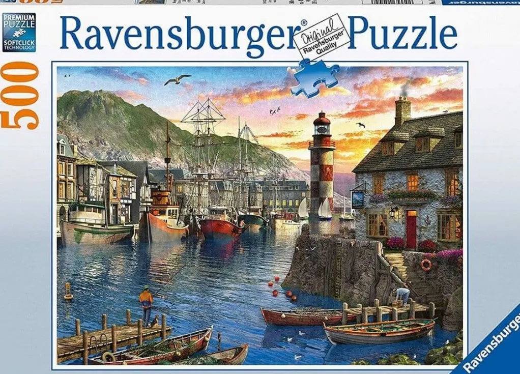 Ravensburger 500 Pieces* - Sunrise At The Port - 500 Piece Jigsaw Puzzle