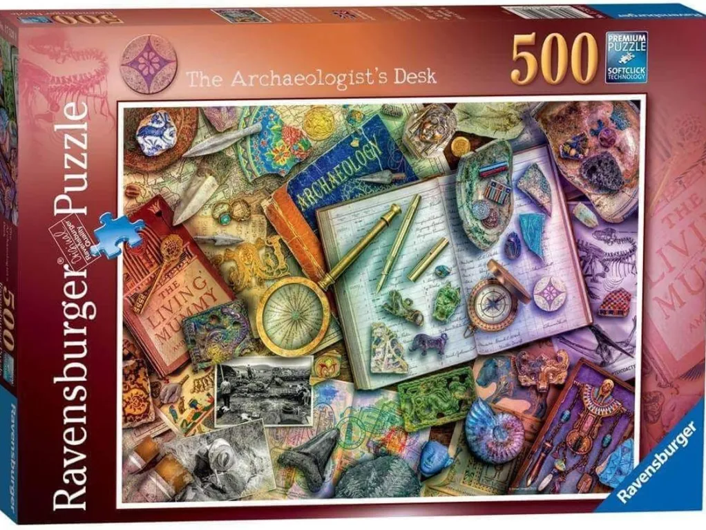 Ravensburger 1000 Pieces* - The Archaeologist'S Desk - 500 Piece Jigsaw Puzzle