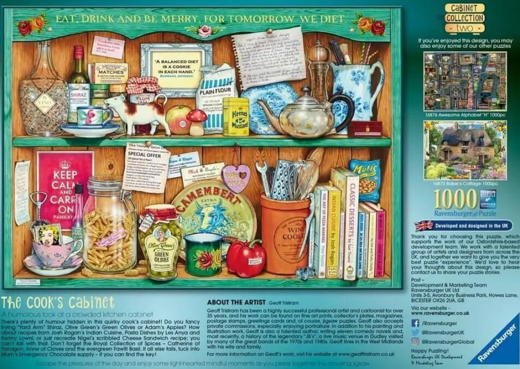 Ravensburger 1000 Pieces* - The Cabinet Collection - Cook'S Cabinet - 1000 Piece Jigsaw Puzzle