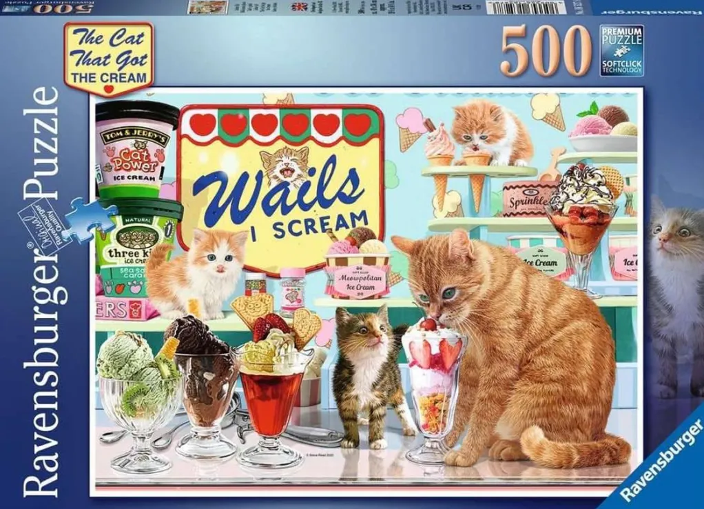 Ravensburger 1000 Pieces* - The Cat That Got The Cream, 500 Piece Jigsaw Puzzle