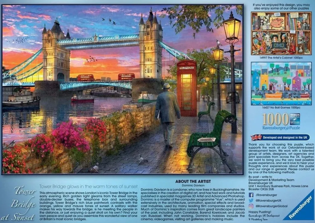 Ravensburger 1000 Pieces* - Tower Bridge At Sunset - 1000 Piece Jigsaw Puzzle