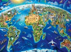 Ravensburger 300 Pieces & Under* - World Landmarks Map - 200Xxl Piece Jigsaw Puzzle