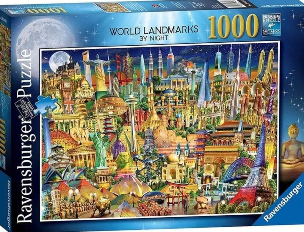 Ravensburger 1000 Pieces* - World Landmarks At Night - 1000 Piece Jigsaw Puzzle