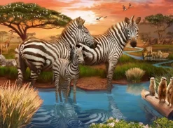 Ravensburger 500 Pieces* - Zebra'S At The Waterhole - 500 Piece Jigsaw Puzzle