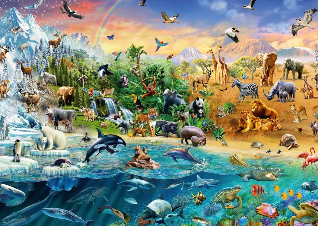 Schmidt 1000 Pieces* - Animal Kingdom - 1000 Piece Jigsaw Puzzle