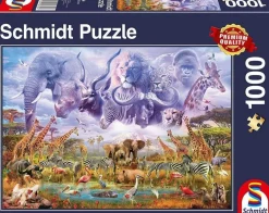 Schmidt 1000 Pieces* - Animals At Watering Hole - 1000 Piece Jigsaw Puzzle