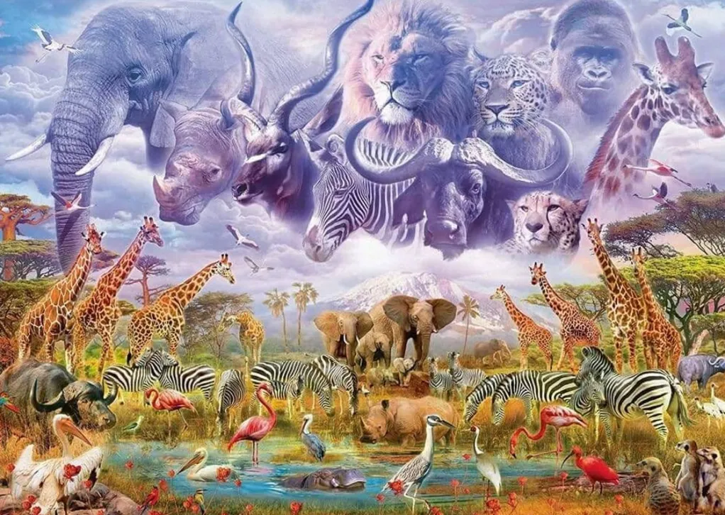 Schmidt 1000 Pieces* - Animals At Watering Hole - 1000 Piece Jigsaw Puzzle