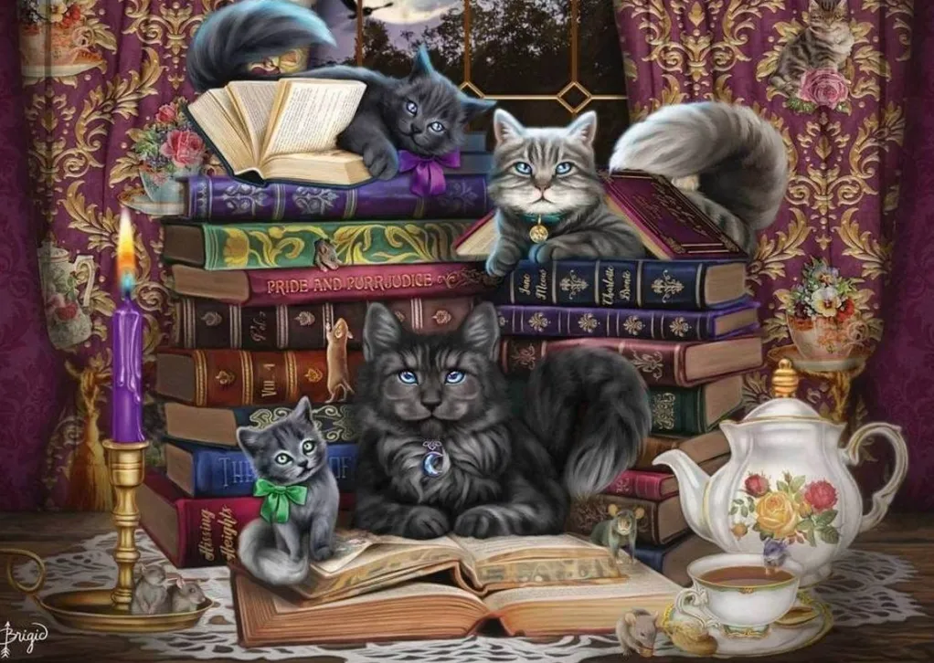 Schmidt 1000 Pieces* - Brigid Ashwood - Storytime Cats - 1000 Piece Jigsaw Puzzle