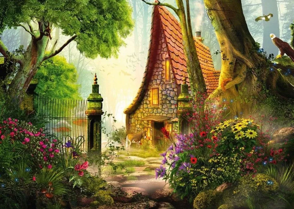 Schmidt 1000 Pieces* - Georgia Fellenberg - House In The Glade - 1000 Piece Jigsaw Puzzle