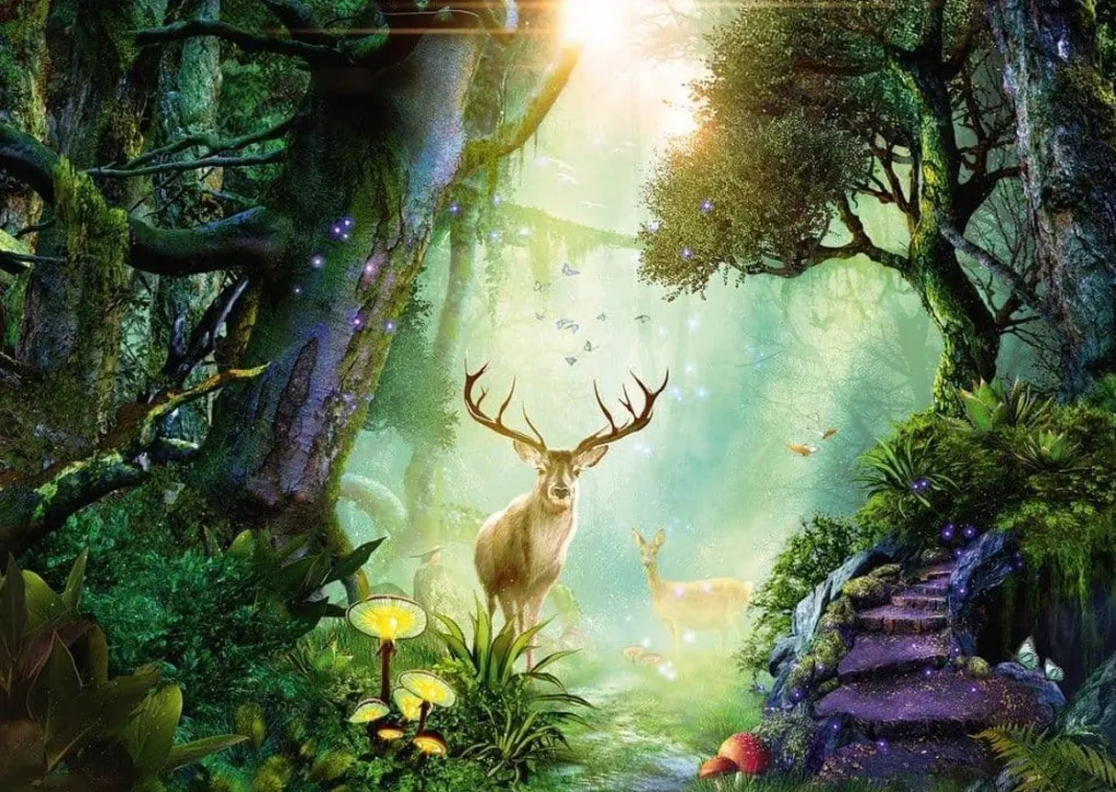 Schmidt 1000 Pieces* - Georgia Fellenberg - Deer In The Forest - 1000 Piece Jigsaw Puzzle