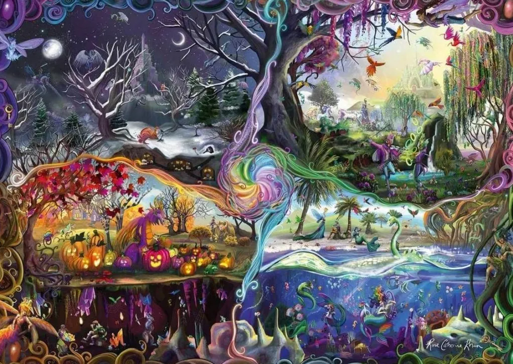 Schmidt 1000 Pieces* - Rose Cat Khan - Portal Of The Four Realms - 1000 Piece Jigsaw Puzzle