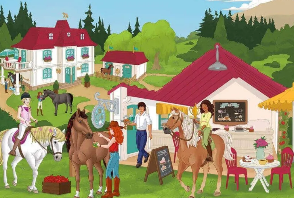 Schmidt 100 Pieces & Under* - Schleich - A Day At The Stables - 100 Piece Jigsaw Puzzle