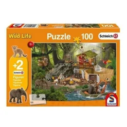 Schmidt 100 Pieces & Under* - Schleich - Croco Reseach Station 100 Piece Jigsaw Puzzle