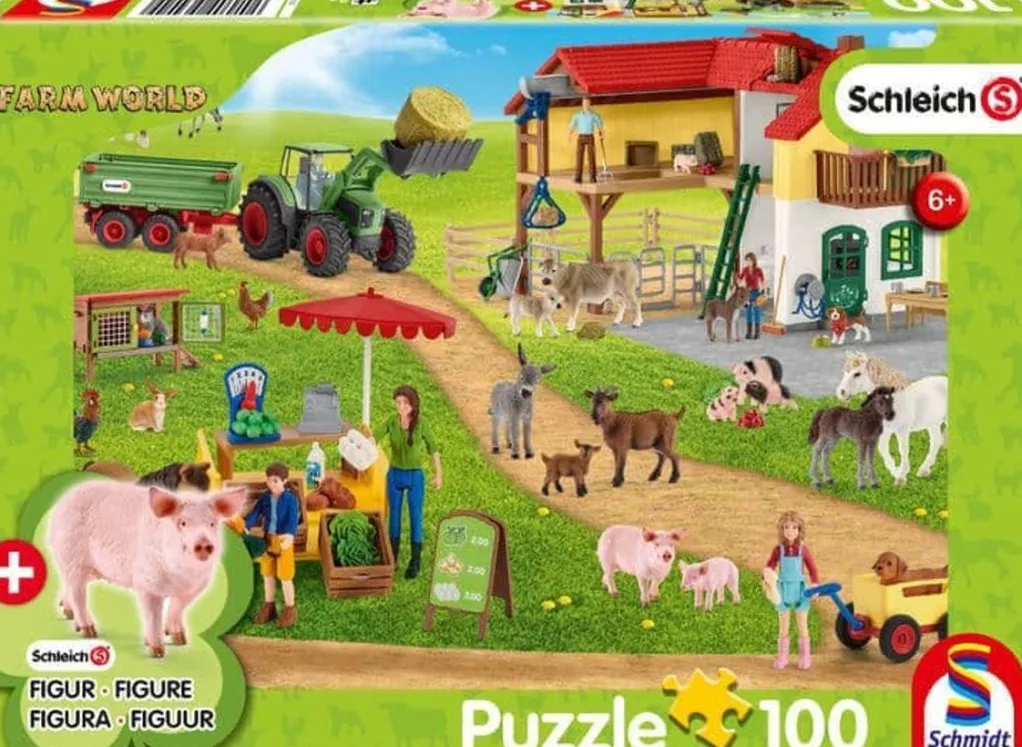 Schmidt 100 Pieces & Under* - Schleich - The Farmers' Market - 100 Piece Jigsaw Puzzle