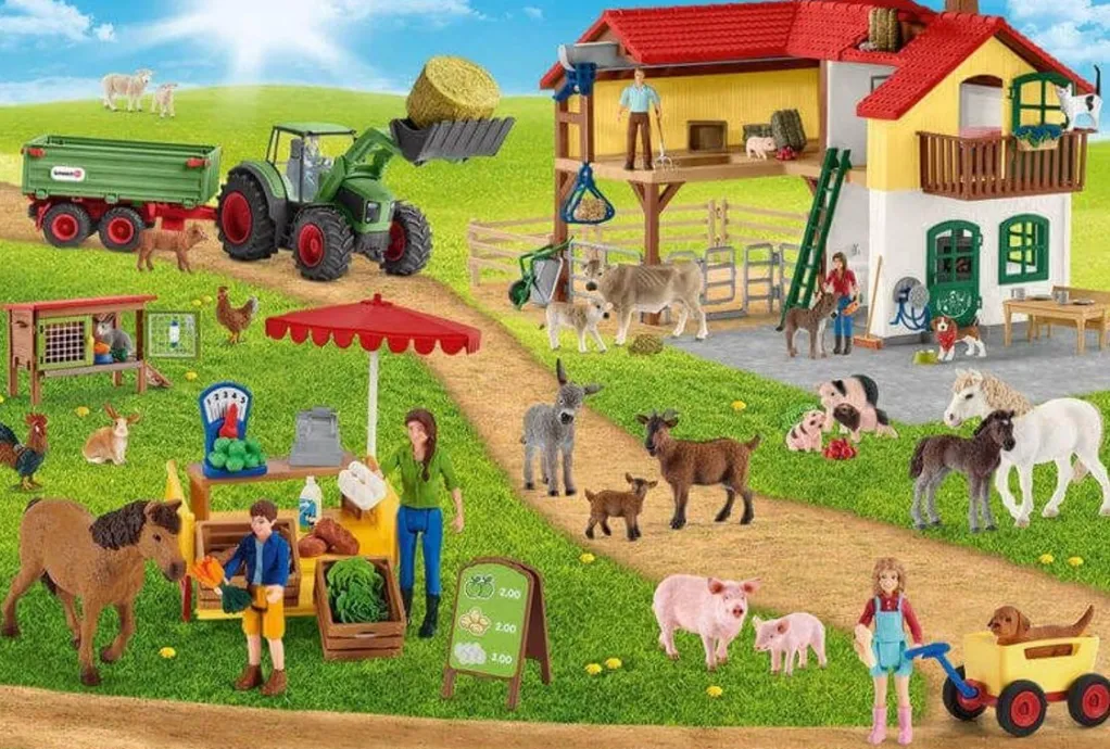 Schmidt 100 Pieces & Under* - Schleich - The Farmers' Market - 100 Piece Jigsaw Puzzle