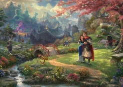 Schmidt 1000 Pieces* - Thomas Kinkade - Disney Mulan Blossoms Of Love - 1000 Piece Jigsaw Puzzle