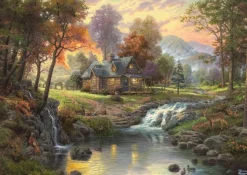Schmidt 1000 Pieces* - Thomas Kinkade - Mountain Retreat - 1000 Piece Jigsaw Puzzle
