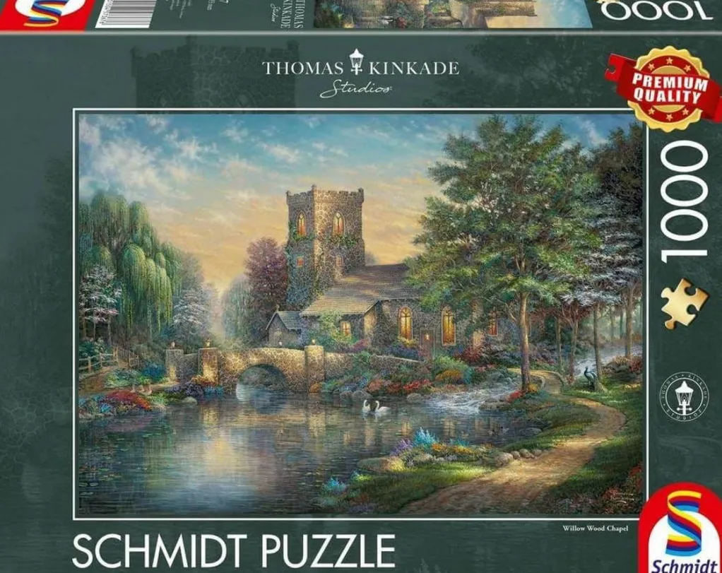 Schmidt 1000 Pieces* - Thomas Kinkade - Willow Wood Chapel - 1000 Piece Jigsaw Puzzle