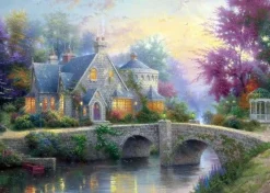Schmidt 1000 Pieces* - Thomas Kinkade - Lamplight Manor/Winter In Lamplight Manor - 2 X 1000 Piece Jigsaw Puzzle