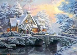 Schmidt 1000 Pieces* - Thomas Kinkade - Lamplight Manor/Winter In Lamplight Manor - 2 X 1000 Piece Jigsaw Puzzle