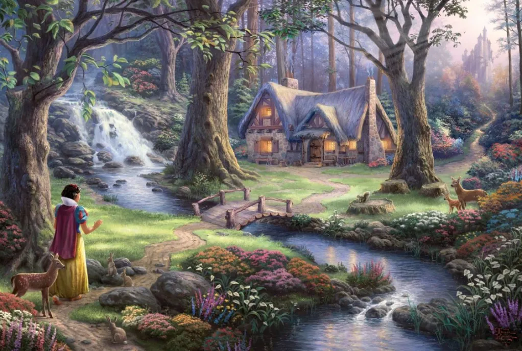 Schmidt 1000 Pieces* - Thomas Kinkade - Disney Snow White - 1000 Piece Jigsaw Puzzle